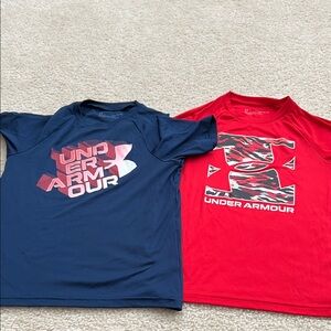 Under Armour Kids' Blue and Red Graphic Tees Bundle
